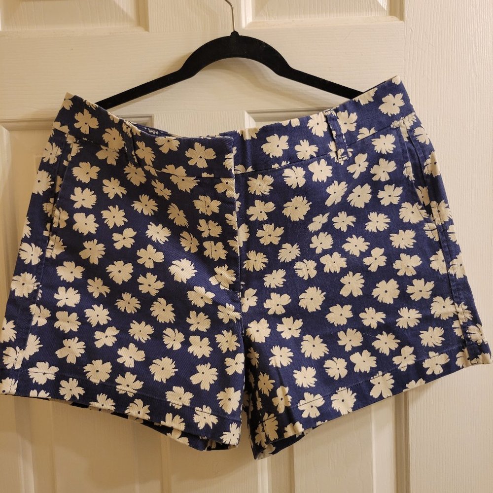 NEW J CREW BLUE FLOWER SHORTS